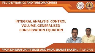 Integral analysis, Control volume, Generalised conservation equation