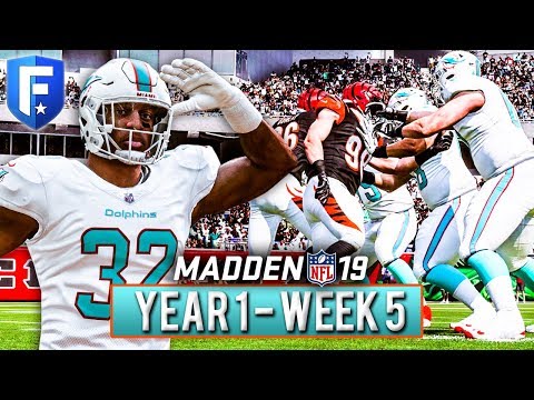 Searching For OL Help - Madden 19 Dolphins Franchise Year 1 - Week 5 @ Bengals | Ep.6