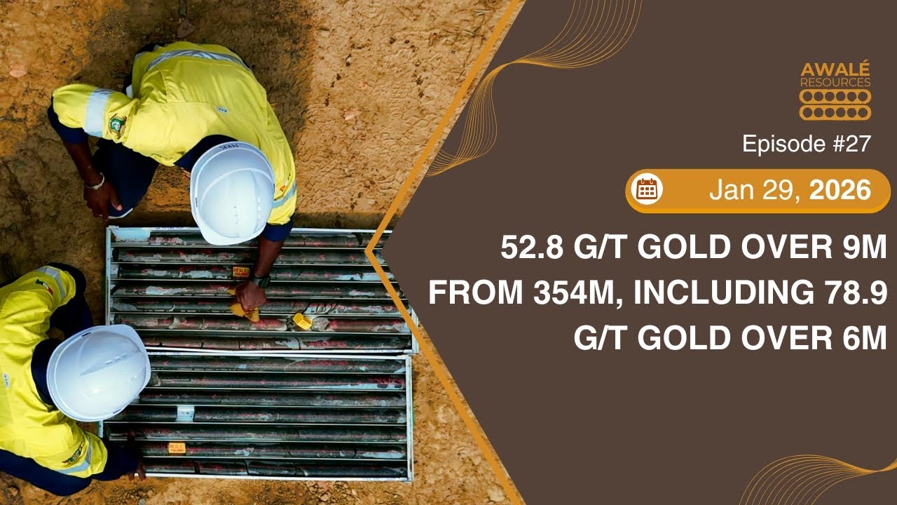 Jan 29, 2026 - Awalé Discovers 2nd High Grade Gold Zone 200m from the Charger TrendAwalé Hits 52.8 g/ Gold over 9 Metres from Charger 1 Step-Down Drilling