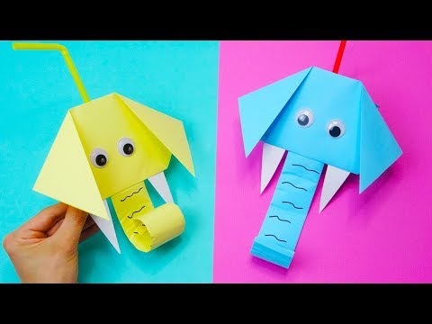 Funny Elephant Moving paper TOYS Easy paper crafts