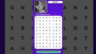 Você consegue encontrar o nome dos 4 animais nesse caça-palavras? #caçapalavras #wordpuzzle #puzzle
