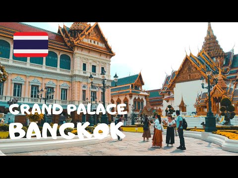 4K Walking tour through Grand Palace in Bangkok Thailand