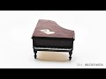 MBA2385PIANOSM Handcrafted Italian Grand Piano Sorrento Music Box With Sheet Music Inlay