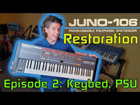 Repairing & Restoring a Roland Juno-106 to Better Than new! Episode 2: Power Supply, Keybed