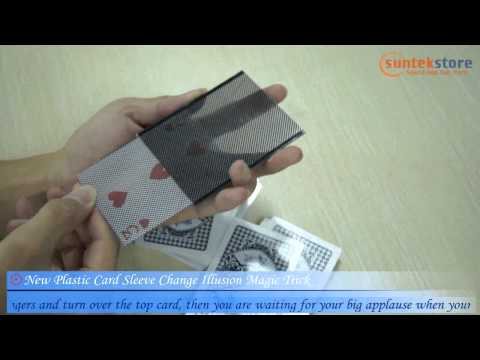 SuntekStore.com $2.75 Free Ship Plastic Card Sleeve Change Illusion Magic Trick