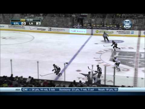 Tyler Toffoli wrist shot 3-0 St. Louis Blues vs LA Kings 12/2/13 NHL Hockey.