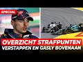 Overzicht F1 strafpunten: Verstappen en Gasly bovenaan de lijst in België