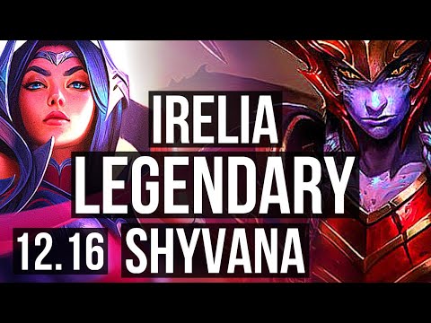 IRELIA vs SHYVANA (TOP) | Legendary, 8/2/5, 1.0M mastery, 400+ games | TR Diamond | 12.16