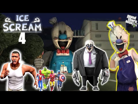 Franklin Fight With Ice Scream For Save Avengers in gtav (Part 4) | GTAV Avengers | A.K GAME WORLD