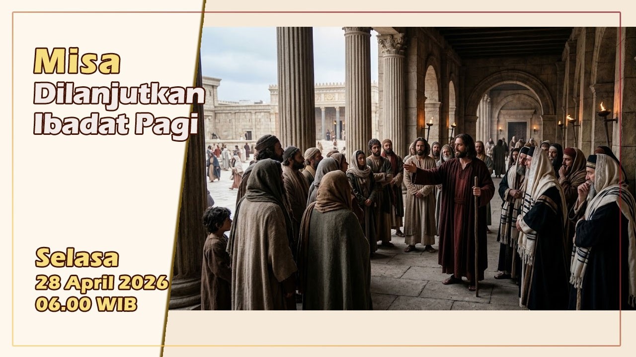 MISA DILANJUTKAN IBADAT PAGI, SELASA PEKAN IV PASKAH, 28 APRIL 2026, 06.00 WIB