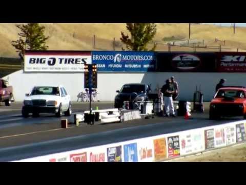 1992 Mercedes 400E RENNtech 6.0L dragstrip run