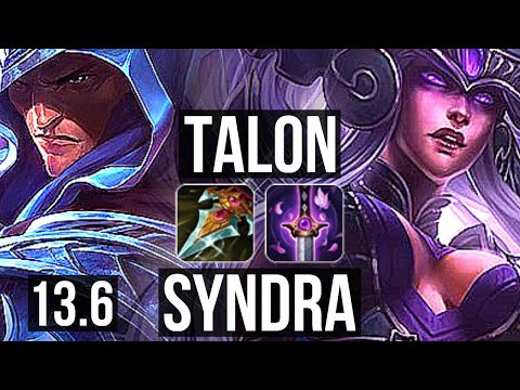 TALON vs SYNDRA (MID) | 7/0/5, 3.0M mastery, 2000+ games, Godlike | KR Challenger | 13.6