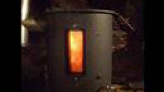 Experimental wood gasification stove