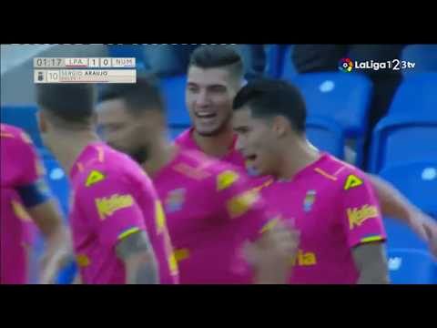 Gol de Sergio Araujo en el UD Las Palmas 3 - CD Numancia 0 |  18/19