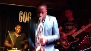 Andre 'saxman' Brown tearing it up at the 606! With Emmanuel Waldron, Carl Stanbridge & Julien Brown