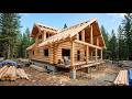 DIY Log Cabin Build Alone in the Forest | DIY Wood Cabin | Off-Grid Log Cabin. Start to Finish