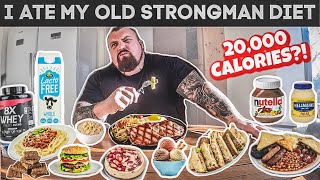 I ate my old Strongman diet for a day