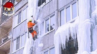 Idiot Snow Removal Gone Wrong - Roof Avalanche FAIL | Incredible Moments #3