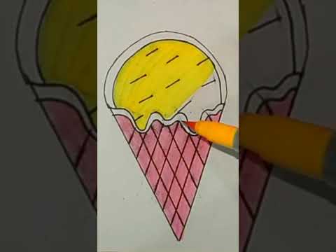 🍨🍧🍦 How to draw ice cream 🍨#icecream #shortsviral #trending #ytshorts