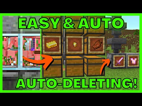 EASY MINECRAFT 1.19 Gold Farm ITEM SORTER / STORAGE SYSTEM for Bedrock & Java Edition