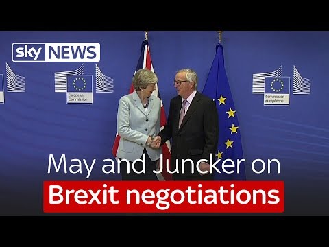 May and Juncker on Brexit negotiations