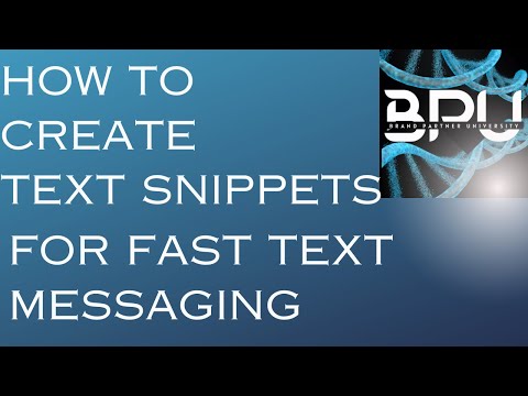 How To Create Text Snippets on Your phone for social media messaging