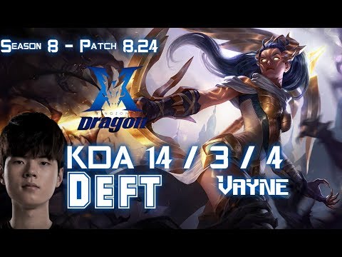 KZ Deft VAYNE vs LUCIAN ADC - Patch 8.24 KR Ranked