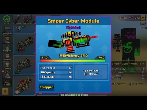 PIXEL GUN 3D - SNIPER CYBER MODULE [GAMEPLAY]