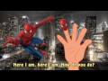 Finger Family Spider Man Superhero Cartoon Nursery Rhymes For Childrens