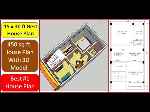 15x30 House Plan 15 x 30 Ghar Ka Naksha Small House Plans Design 450 sq ft house Plans