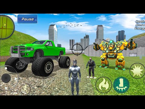 Hurricane Tornado Superhero Vegas Crime Simulator Drive Monster truck #7 - Android Gameplay