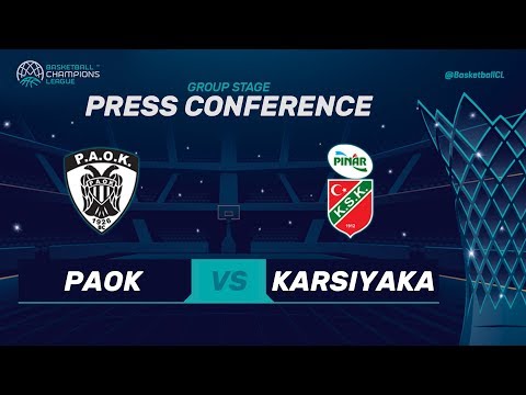 PAOK v Pinar Karsiyaka - Press Conference - Basketball Champions League 2017-18