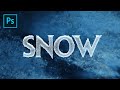 Christmas Snow Text Effect In Photoshop Photoshop Tutorial Adobe Creative Cloud