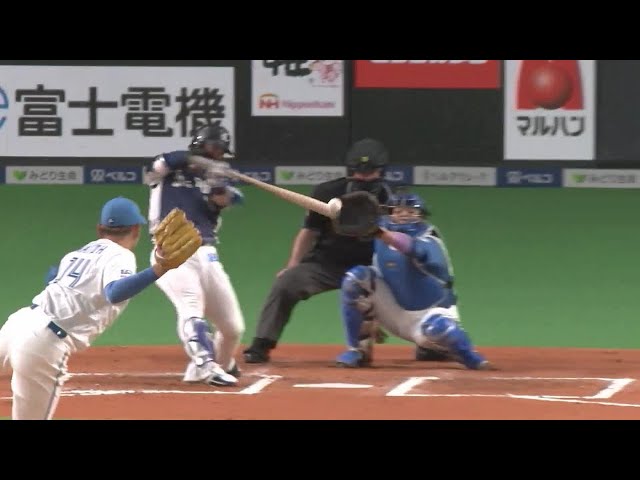 【6回表】2アウトから同点に!! ライオンズ・森友哉 三遊間を破るタイムリーヒット!! 2022年3月30日 北海道日本ハムファイターズ 対 埼玉西武ライオンズ