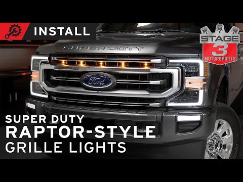 2020-2021 Super Duty Raptor-Style Grille Light Install