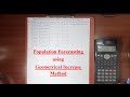 Population Forecasting Geometrical Increase Method Civil Engineering