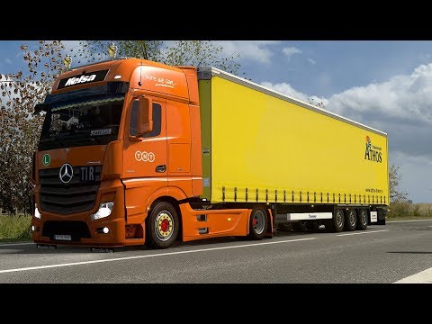 [ETS2] Euro Truck Simulator 2 1.32 - Mercedes Actros MP4 - Trailer Krone MegaLiner  - Promods 2.31