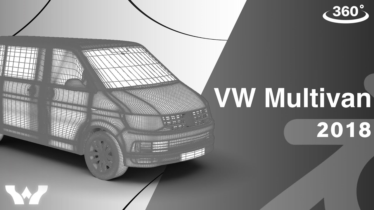 Volkswagen Tranporter T6 Multivan 2019 3D Model