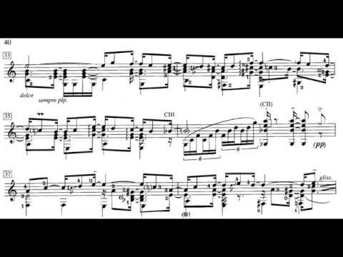 Carlos Jobim - A Felicidade (arr. by Roland Dyens) for Guitar (Score video)