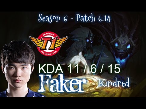 SKT T1 Faker KINDRED vs ELISE Jungle - Patch 6.14 KR Ranked | League of Legends