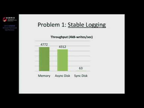 USENIX ATC '13 - On the Efﬁciency of Durable State Machine Replication