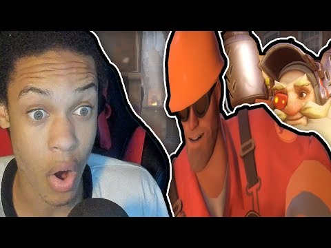 TORBJORN VS ENGINEER RAP BATTLE by JT Music (Overwatch vs TF2) REACTION || TURRETS!