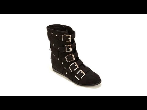 Joan Boyce Trisha Fringe Buckle Boot