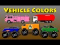 Vehicle Colors Monster Truck Van Motorcycle Fire Engine Garbage Truck