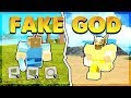 God Tribe vs Fake Crystal Player *PvP* (Roblox Booga Booga)