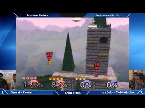 Smashacre Gluttony - Sensei + Caesar vs Clubbadubba + Han Solo - Grand Finals - Smash 64