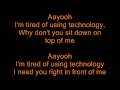 Katerine- Ayo Technology (lyrics) 