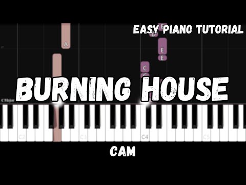 Cam - Burning House (Easy Piano Tutorial)
