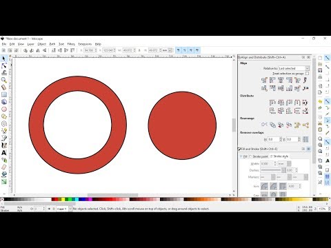 How to cut out the center of a circle in Inkscape Video