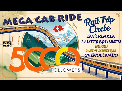 CAB RIDE 4K 🇨🇭 Interlaken - Lauterbrunnen - Grindelwald / Jungfrau Berner-Oberland-Bahn Switzerland